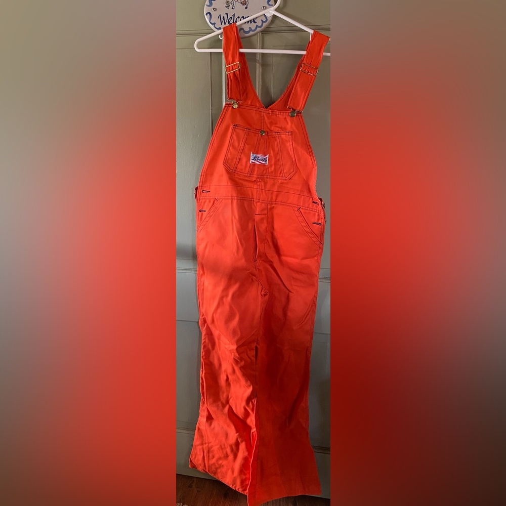 Vintage Liberty Bold Orange Bib Overalls